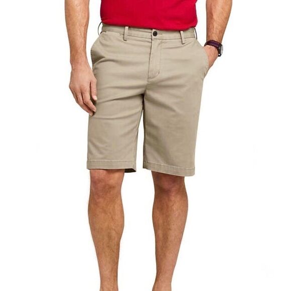 Lands End Men's 11" Fit Comfort Chino Khaki Shorts - Picture 1 of 3